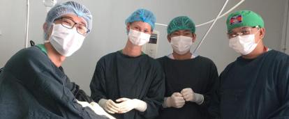 Medical interns in Cambodia