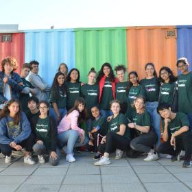 Teens relax at their South African placement on a volunteering opportunity for 15, 16, 17 and 18 year olds