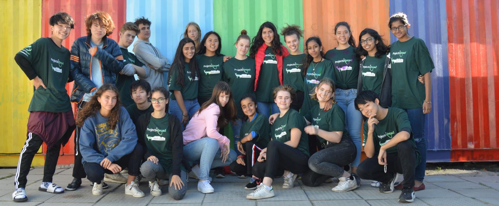 Teens relax at their South African placement on a volunteering opportunity for 15, 16, 17 and 18 year olds.