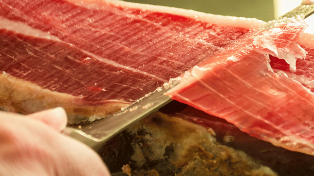 Jamon Iberico being sliced